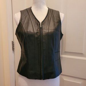 Valerie Stevens 100% Leather Vest Size Small